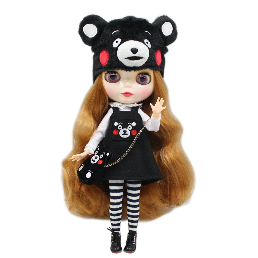 

Free shipping factory blyth doll BL764A golden orange hair with bangs joint body 1/6 toy gift