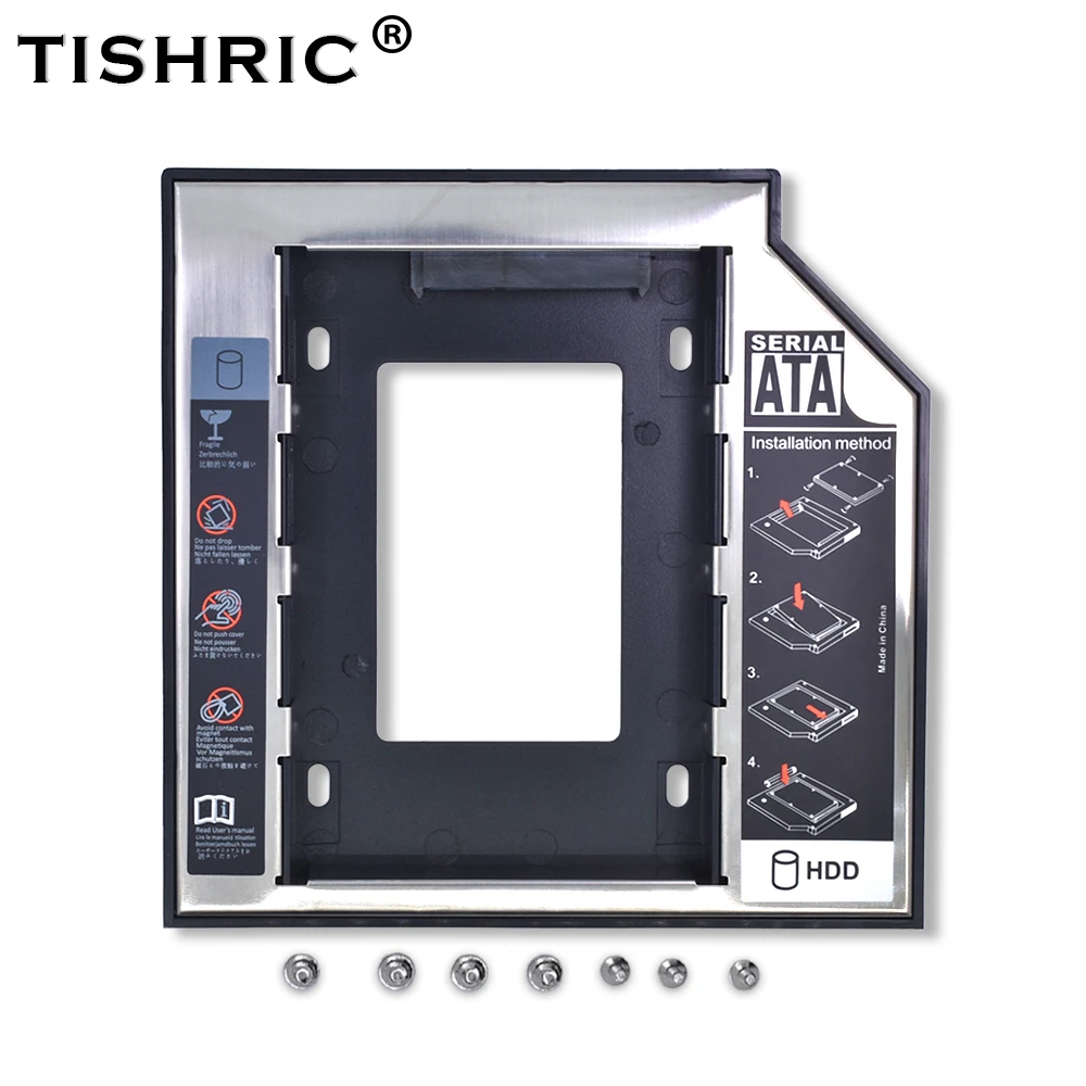 Универсальный алюминиевый Пластиковый корпус для ноутбука OptiBay 2nd HDD Caddy 12,7 мм SATA 3,0 2,5 "SSD DVD, корпус жесткого диска|caddy 12.7mm|disk case12.7mm sata | АлиЭкспресс