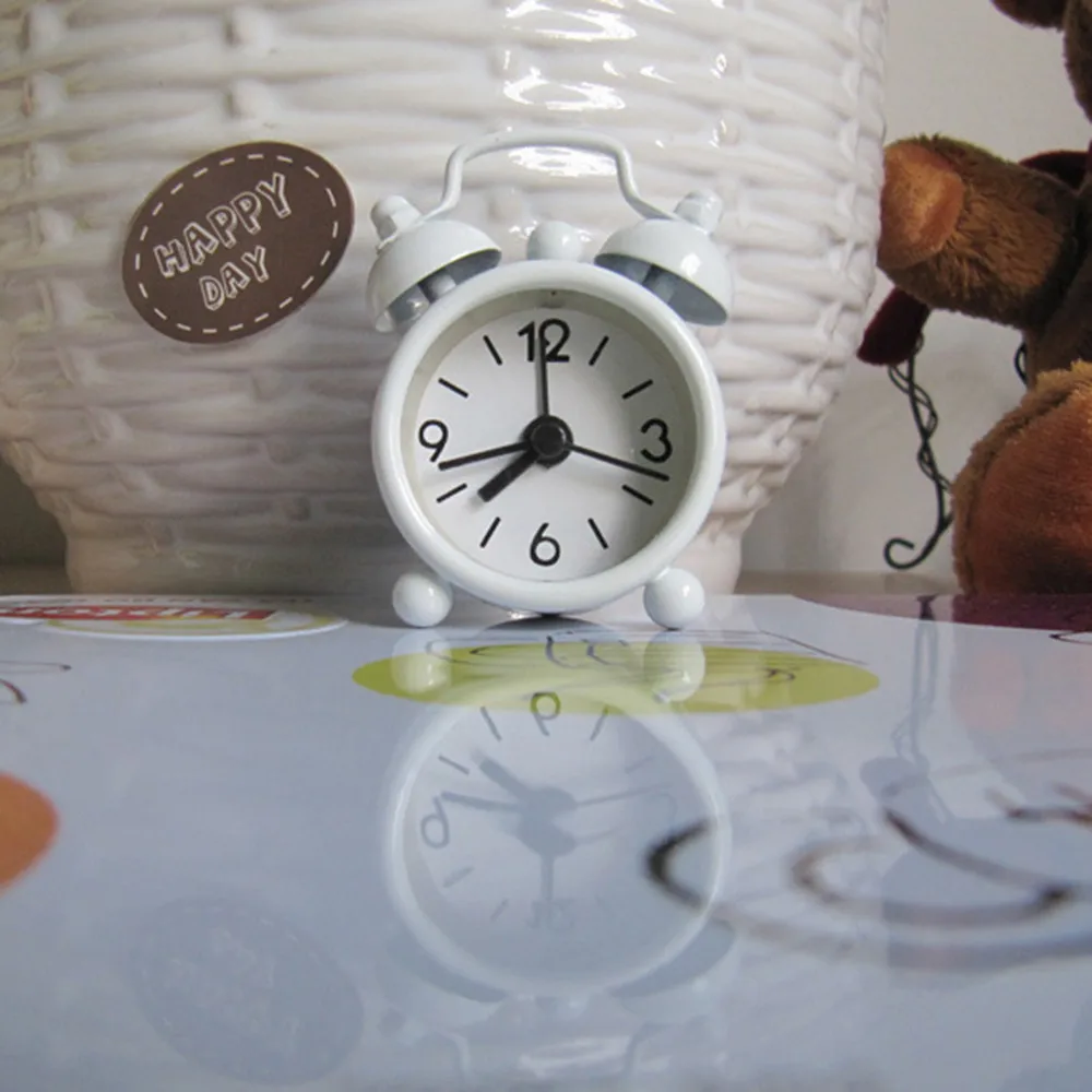 Милый мини-будильник креативный цветной металлический маленький будильник s 4 см электронный маленький будильник для студента тест-часы для переноски
