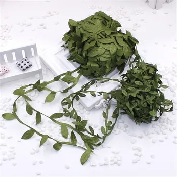 

4m eters of silk artificial leaves Teng festive wedding decoration DIY gift decorative gift wreath collage scrapbook Flores