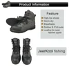 Fly Fishing Waders Rubber Anti-Slippery Sole Wading Shoes Hunting Boots 41-48 Gray Breathable Upstream Leather Lace Up Men Women ► Photo 2/6