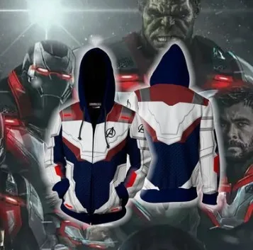 2019 Avengers Endgame 3D Zipper Hoodies Men Marvel Sweatshirt Movie Heroes Hip Hop Hoody Hot Outerwear Drop Shipping