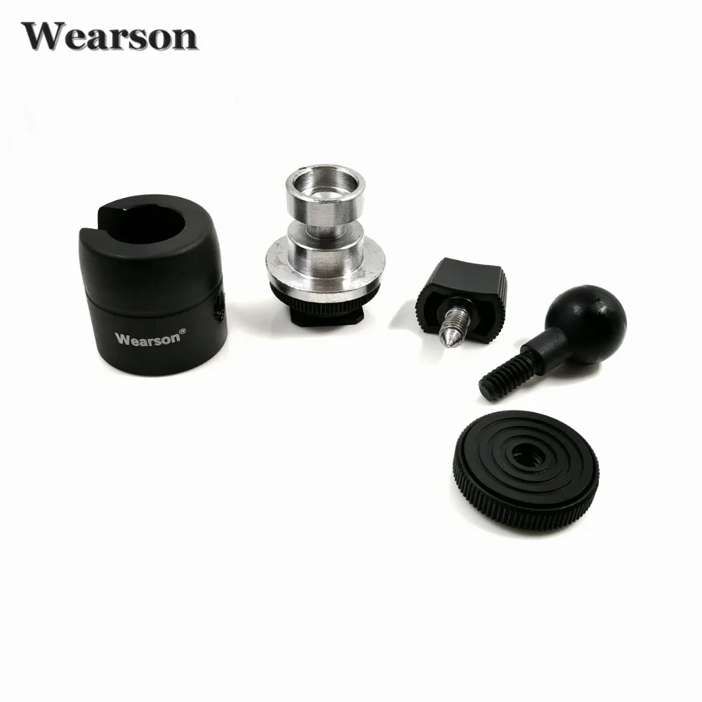 Wearson Camera Ball Head Hot Shoe Mount 360 Degree 14 38 Screw For Canon Nikon DSLR Camera Tripod AdapterLCD Video Monitor (6)