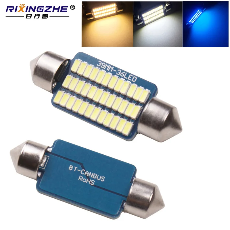 

Car 1pcs C5W Canbus 31/36/39/41MM 3014 21/30/36Led error free Interior reading Light Clearance Bulbs Auto plate Lamp white 12V