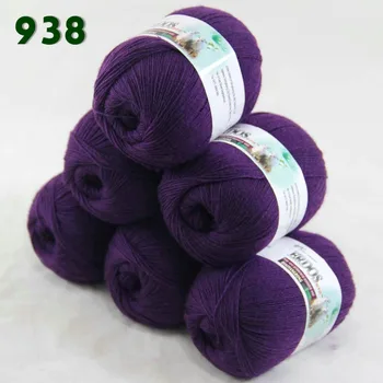 

Lot of 6 Skeins Fine Lace Soft Wool Acrylic Cashmere Yarn Knitting Royal Purple 938