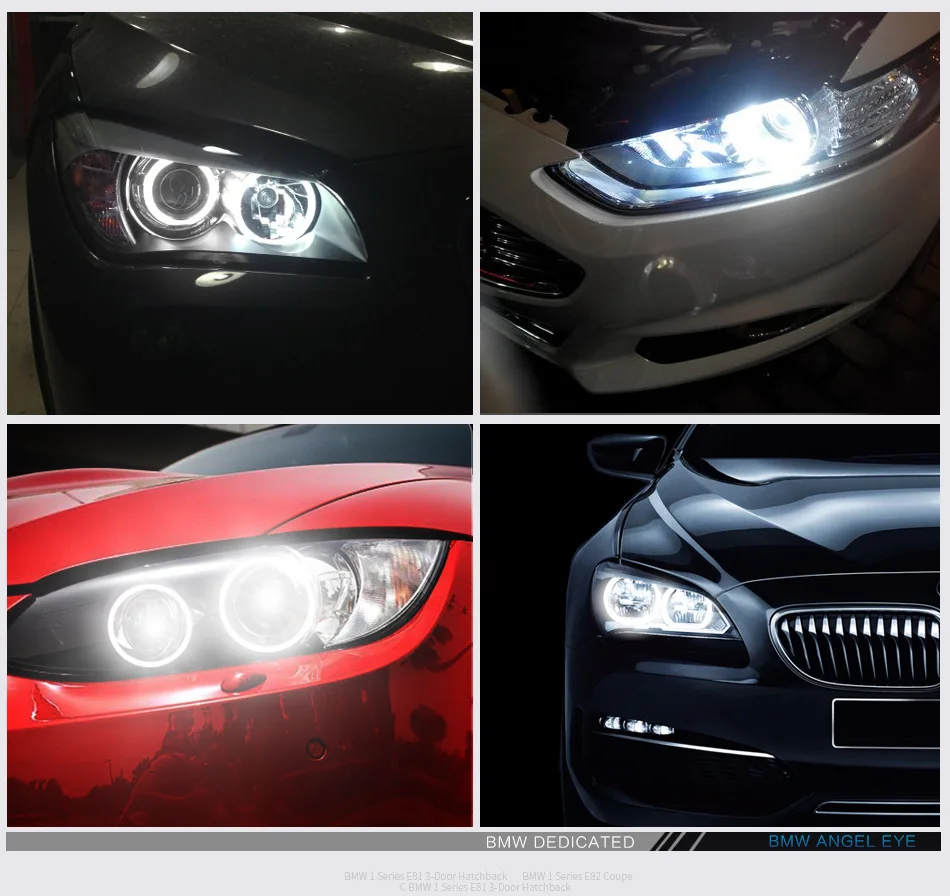 1 пара H8 120 W 12 W светодиодные лампы светодиодный Ангел глаз декоративная лампа для BMW E82/E87 E91 E92 купе E93 E60 E61 E63/E64 E71-X6 E89-Z4