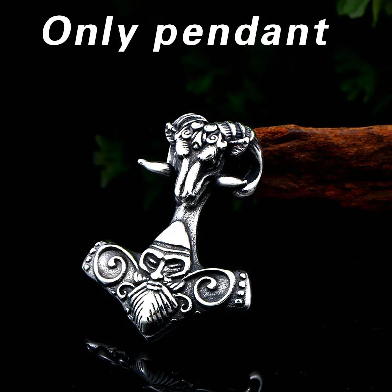 BEIER, thor hammer Nodic Vikings, кулон с рунами, ожерелье mjolnir Viking Valknut, амулет, цепочка для мужчин, вечерние jewelryBP8-403 - Окраска металла: BP8-403