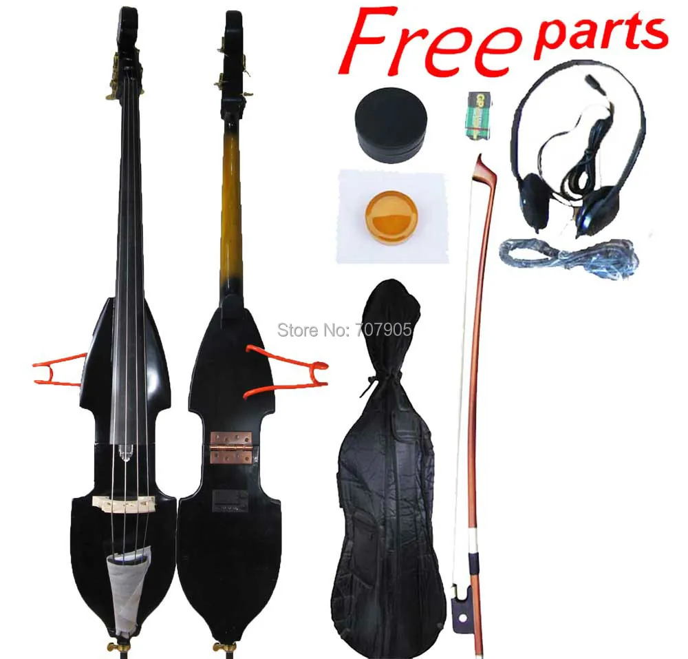 3/4 new 4 string Electric Upright Double Bass Finish silent Powerful