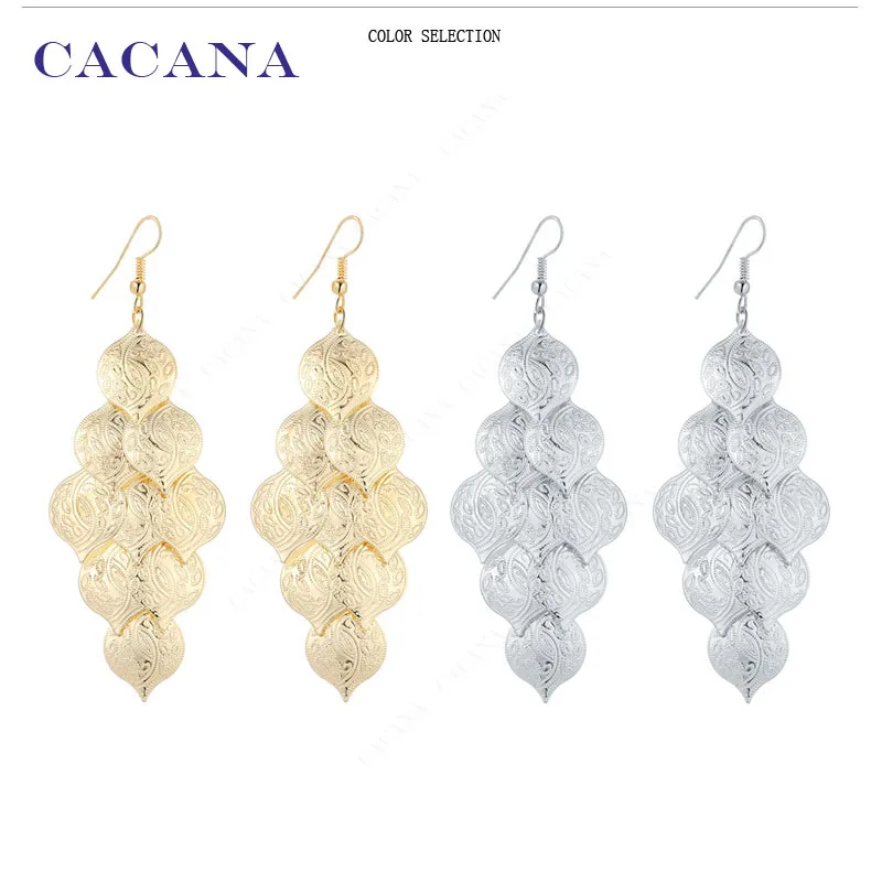 CACANA Dangle Long Earrings For Women Beautiful Pattern Fashion Bijouterie Hot Sale No.A722 A723