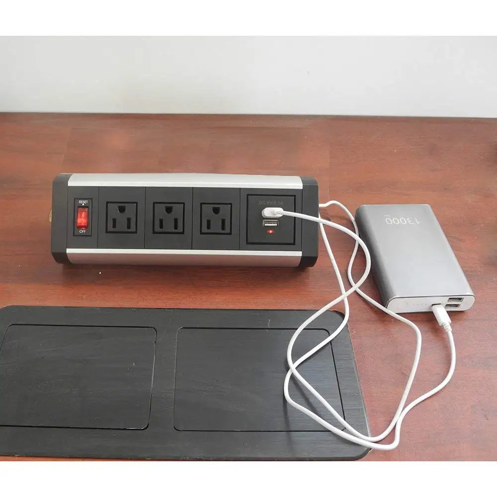 Съемный Настольный зажим с креплением на розетку выходом питания и usb зарядным