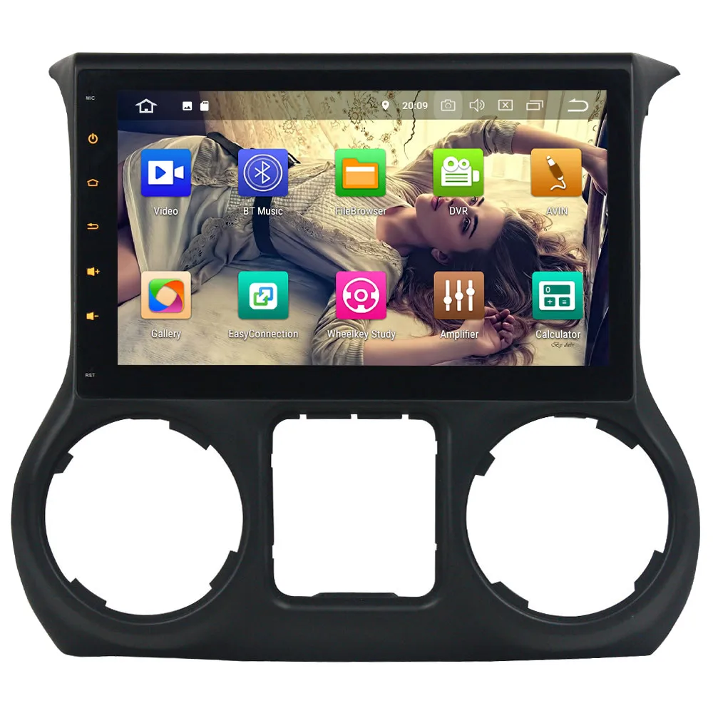 Sale KLYDE 10.1" IPS 4G Android 8 7.1 Octa Core 4GB RAM 32GB ROM Car DVD Player Radio For Jeep Wrangler 2011 2012 2013 2014 2015 2016 1