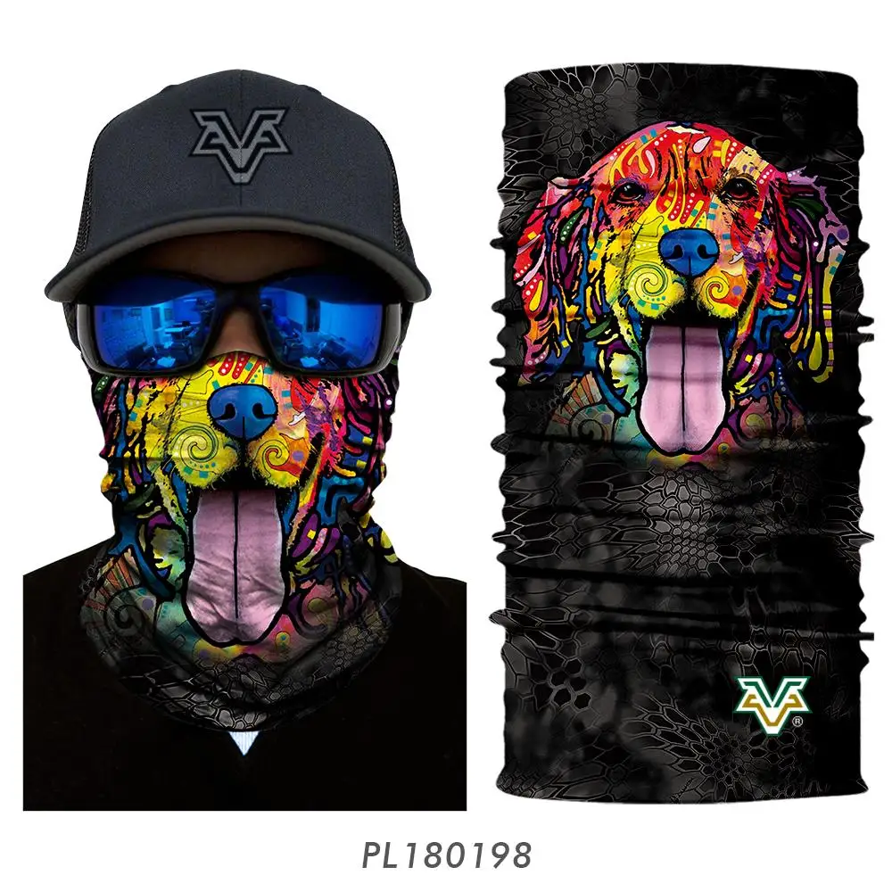 

3D Seamless Bandana Buffe Animal Neck Gaiter Magic Bandanas Pet Dog Cycling Hunting Balaclava Labradors Pet Headband Ski Masks