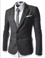 New Design Men Slim Fit Suit Jacket Mens Two Buttons Business Dress Suits pure Colors Single-Breasted Blazer custom