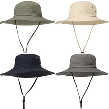 Мужская Летняя уличная Солнцезащитная шляпа Повседневное шляпа с широкими полями Рыбалка в рыбацком стиле Кепки HATYG0020