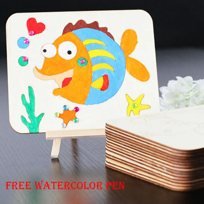 

Saizhi Painting DIY Drawing Toy Wooden Planks Graffiti materials For Kids Children Creative Art Handmade Sketchboards SZ3107