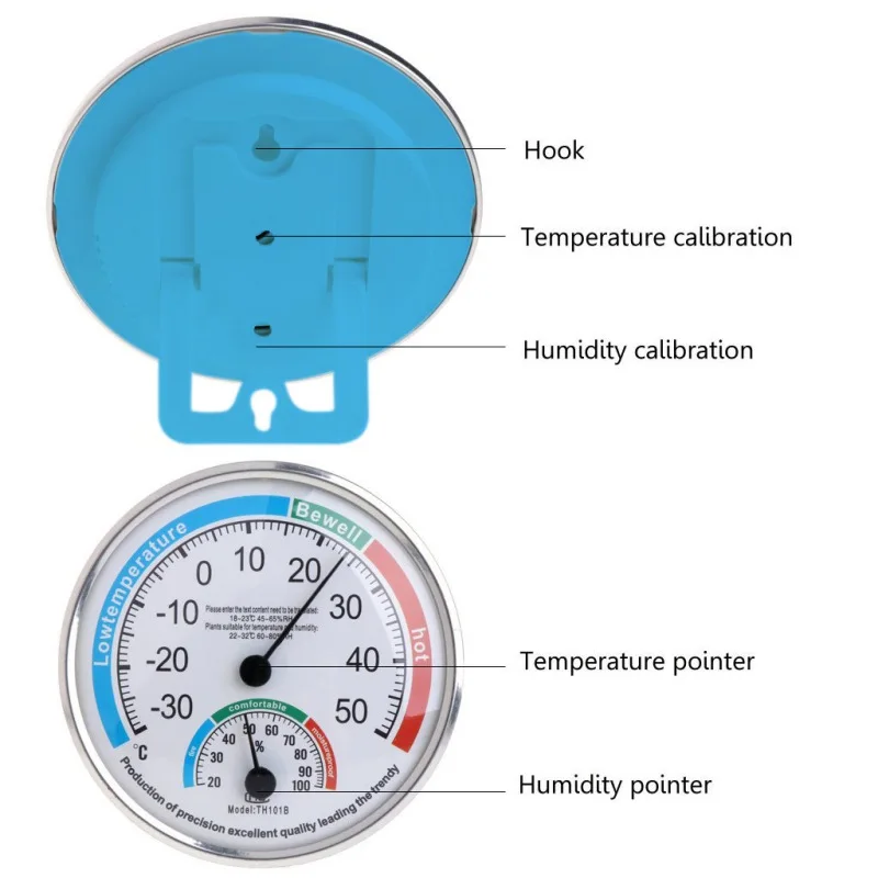 Мини-измерительный комнатный аналоговый измеритель температуры гигрометр монитор круглый часы-образный термометр влажности инструмент для тестирования