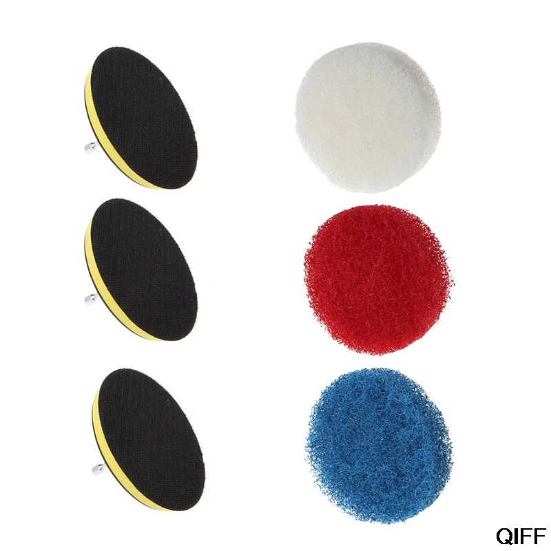 

Power Scrubber Electric Drill Plate With Brush Pad Household Cleaning Sofa Bathroom Tile Kit Water Stain Rust Remover June 25