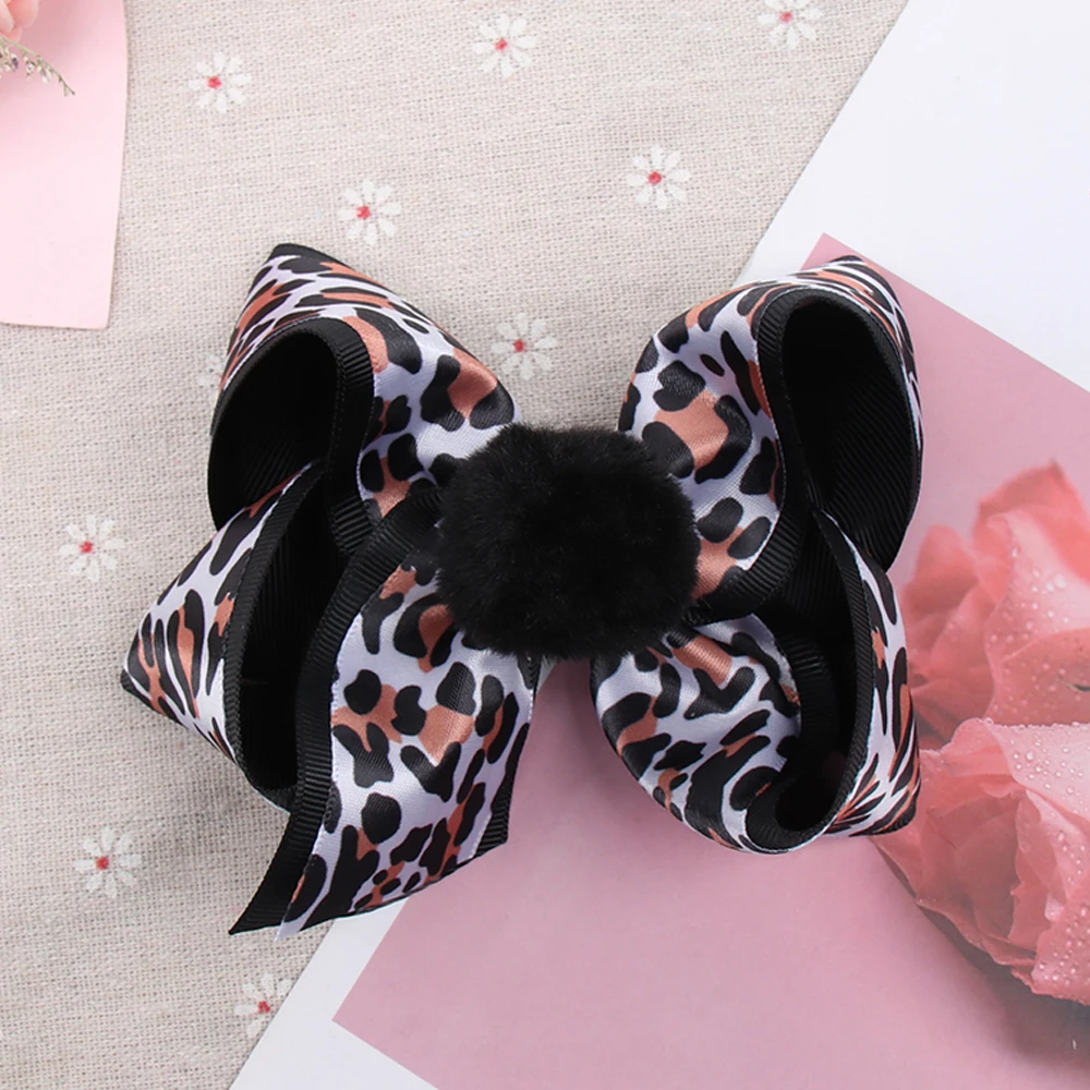 4 Inch Children Girls Grosgrin Ribbon watermelon Hair Bows Ponytail Hair Ties