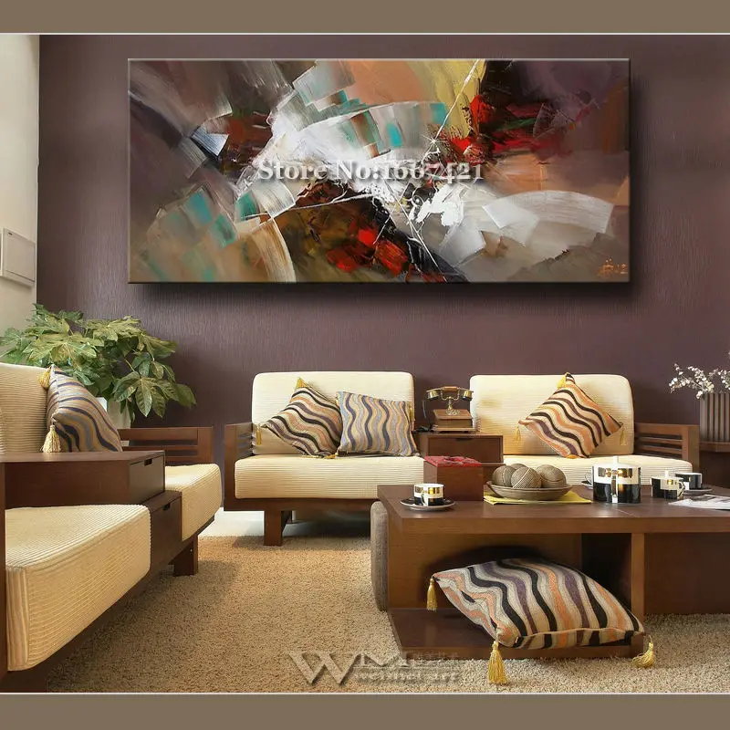European modern hand painted abstract painting hotel villa office