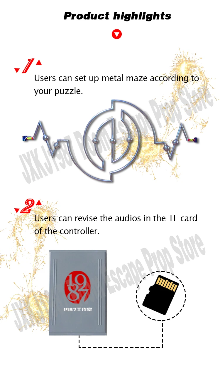 Jogo de Fuga Manter o Anel de Metal Faixa de Passagem para Desbloquear Anel de Ferro Quarto Puzzle Cruz Fogo Prop Antitrapaça Slideway Jxkj1987 4 prop manter o anel de metal faixa