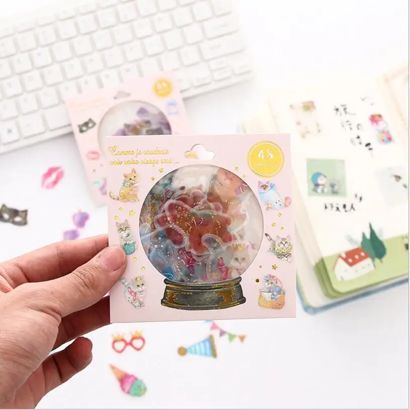 

48 pcs/bag Creative Korean cartoon Light bulb series Paper Sticker Decoration Diary Scrapbooking children Stationery label
