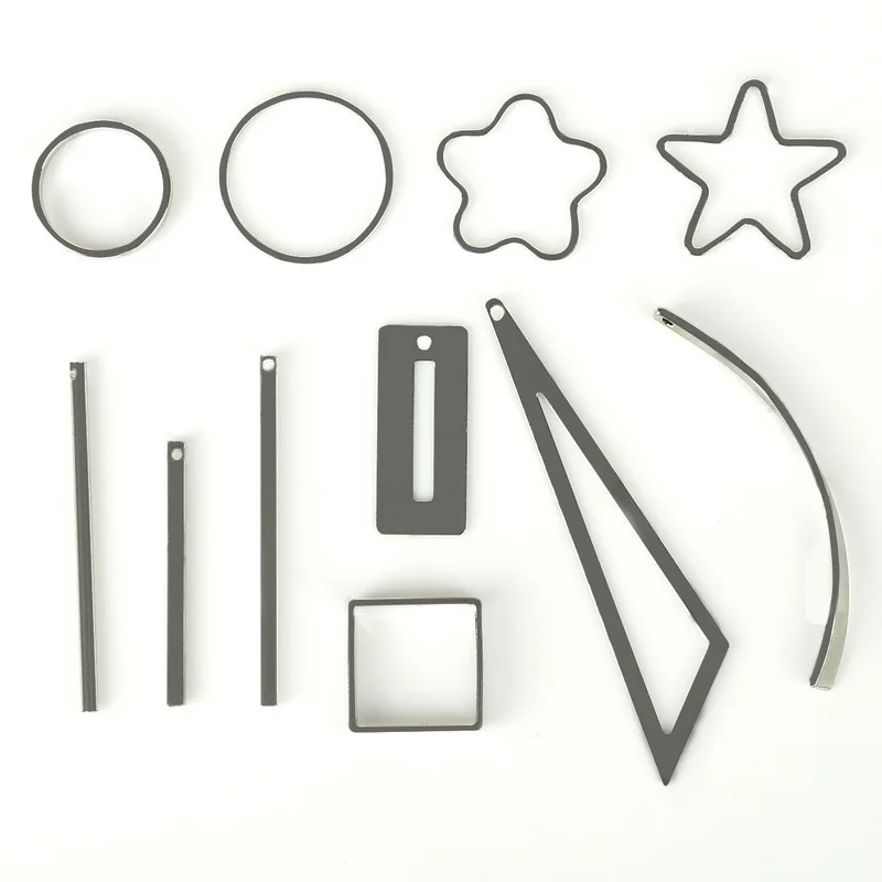 0.8mm-1.5mm Plated Rhodium Different Shapes/Size Charms Pendant Jewelry Findings For Making Earring DIY Accessories | Украшения и
