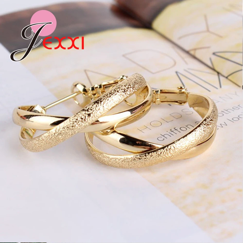 Low Price Fashion Women Female Accessories Jewelry 2 Colour Cross 925 Sterling Silver Earrings Circle High Quality | Украшения и