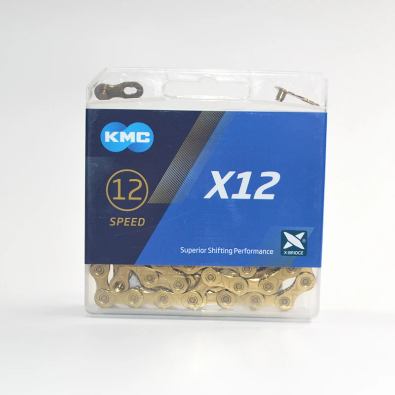 Clearance NEW KMC X12 Bicycle Chain 116L 12Speed Gold Bicycle Chain With Original box and Magic Button for MTB Mountain/Road Bike Parts 5