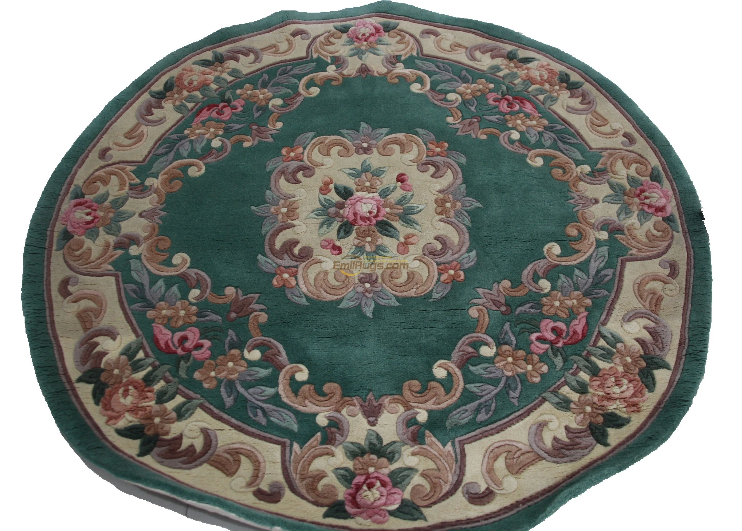 

European Savonnerie Thick And Plush Rug Vintage Hand Made Savonnerie Pattern Wool Rug Carpet Large Vintage Style Ethnic Style