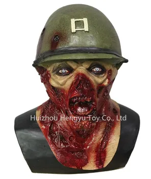 

realistic horror masquerade party latex mardi captin zombie mask