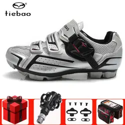 Велосипедная обувь Tiebao для мужчин добавить педаль SPD набор велосипедные ботинки с автоматическим замком Спортивные Гонки велосипедная