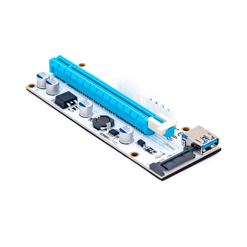 Новый USB 3.0 008S PCI E pci e Райзер Экспресс 1X 4x 8x 16x адаптер карта SATA 15pin к 6pin кабель