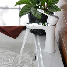Superfaucet Blanco Grifo del baño, Grifo Del Baño, Mezclador De Baño, Grifo Del Fregadero, Grifo de Agua HG-10053