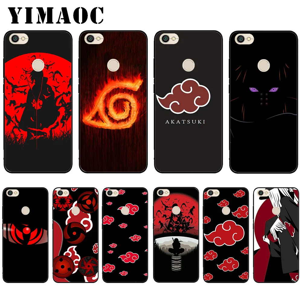 

YIMAOC Akatsuki Logo Naruto Black Soft Silicone Case for Xiaomi Redmi Note 6 Pro 7 Pro S2 Go Cover