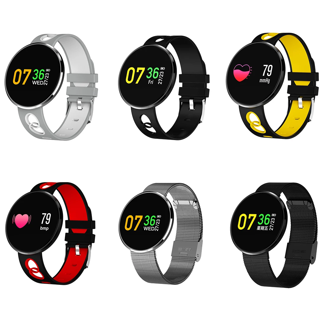 

CONTECHIA Bluetooth Smart Watch CF006H Waterproof Colorful OLED Smartwatch Blood Pressure Heart Rate Monitor For iOS Android