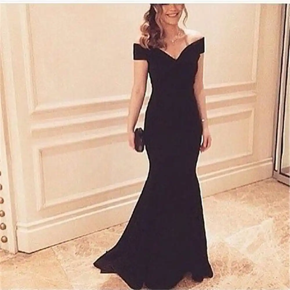 vestido longo sereia simples