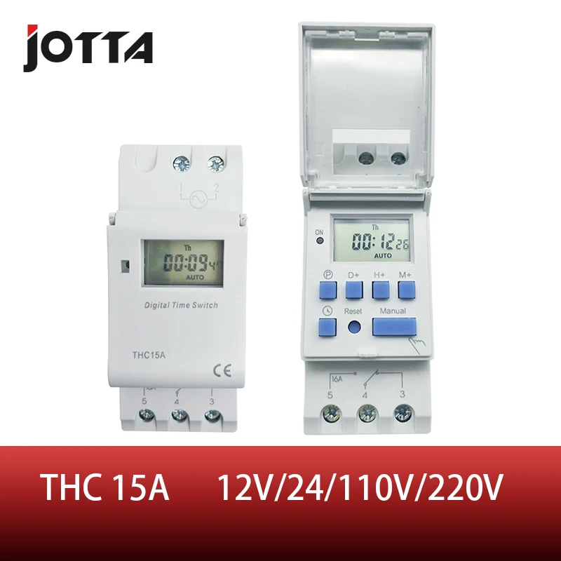 

New 15A 6V 12V 24V 36V 48V 110VAC 220VAC Digital LCD Weekly Programmable Timer Time Relay Switch