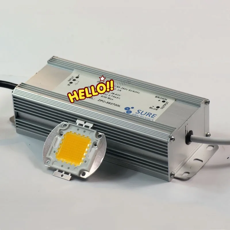 60W Warm White High Power LED Lamp Panel 60W High Power LED Driver AC85-265V