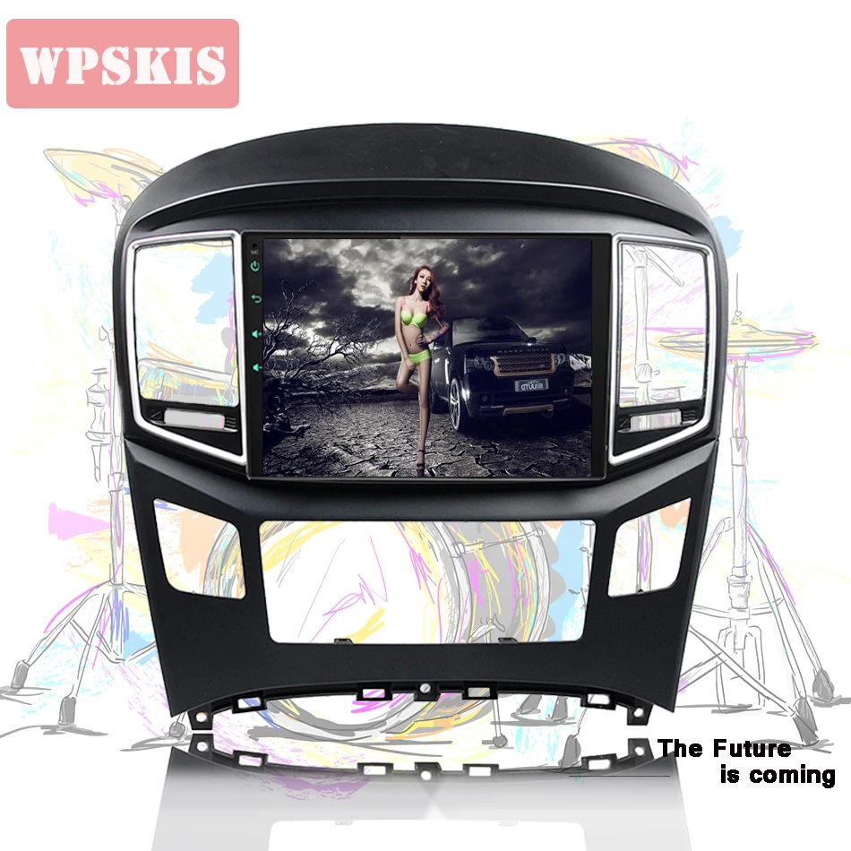

Octa 2 din Android 9.0 Car DVD player GPS Navigation Headunit For Hyundai H-1 Travel iLOAD I800 multimedia radio tape recorder