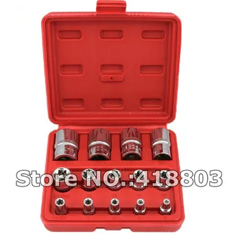 

14pcs 1/4" 3/8"& 1/2"Drive E Socket Set Star Torx Socket Wrench Set