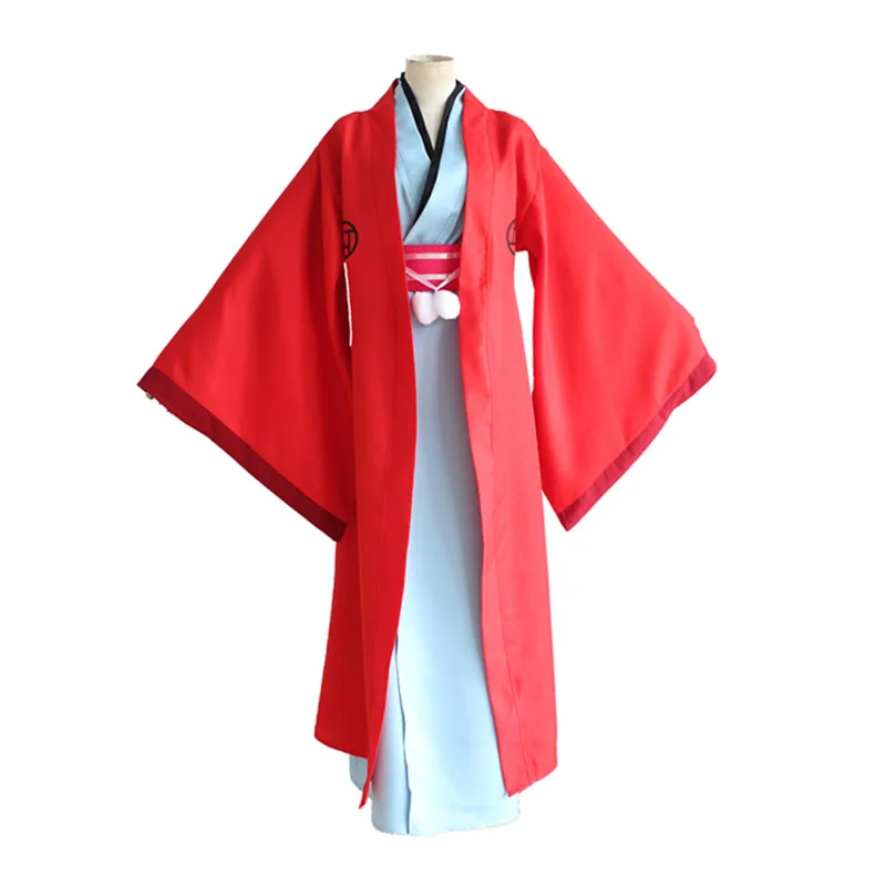 

Fukigen na Mononkean The Morose Mononokean Haruitsuki Abeno Red Kimono Set Cosplay Costume Halloween Party Wear