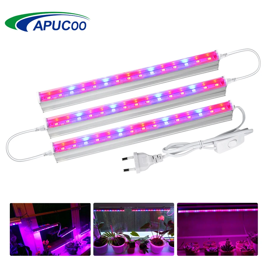 

T5 Tube LED Grow Light Plant Growing Light Bar Indoor Grow Tent Phyto Lamp for Desktop Plants Flowers Seeds Aquarium Phytolamp