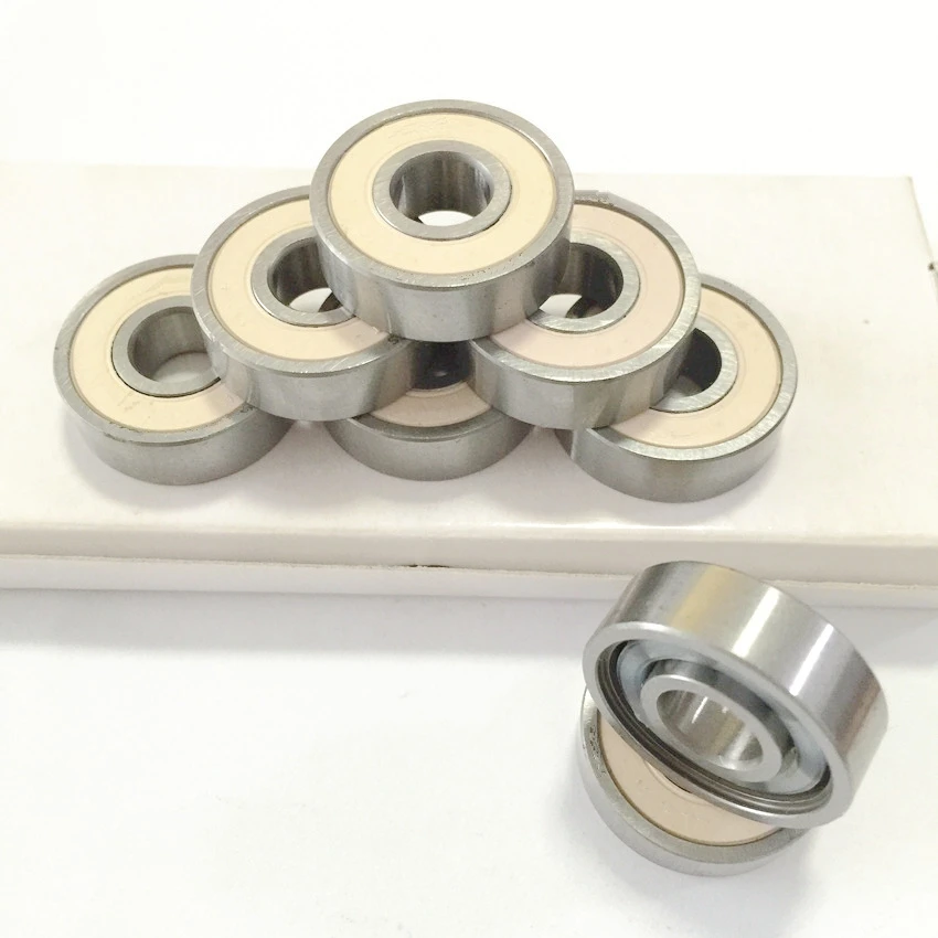 8pc/set Ceramic red Skateboard bearing 608-rs 8*22*7 mm Super fast Ceramic bearing for Inline skates Skateboard Scooters