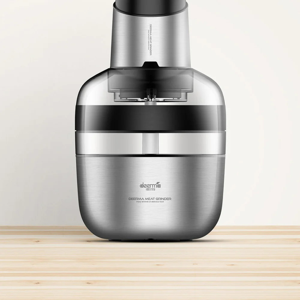  Xiaomi Deerma Stainless Steel Electric Meat Grinder Vegetable Fruit 1.8L Triple Shockproof Low Nois