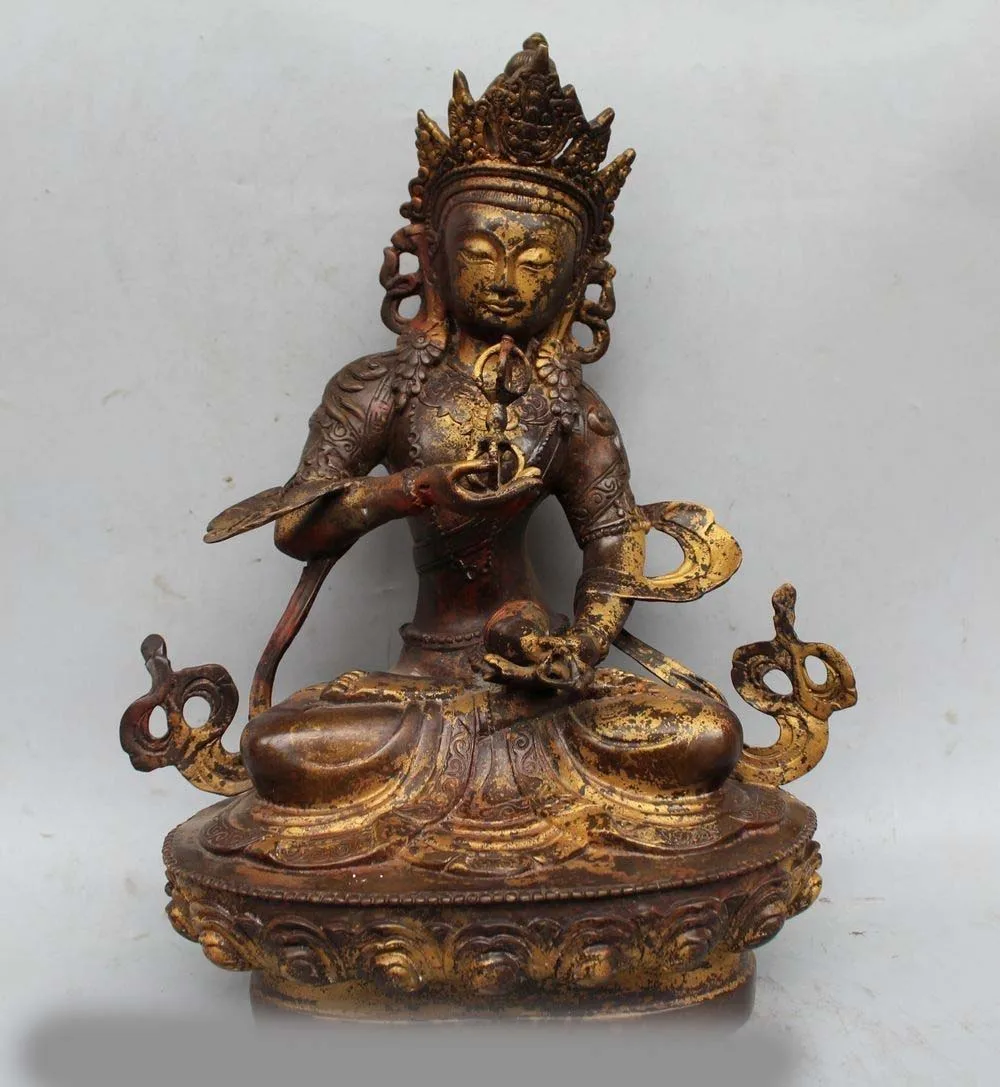 

Tibet Buddhism Temple Copper Bronze Vajradhara Vajrasattva GuanYin Buddha Statue