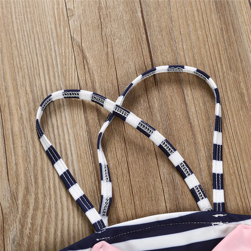Girl's swimsuit 2019 summer new Summer Toddler Kids Baby Girls Stripe Bowknot Swimwear Swimsuit Outfits #4M06 (7)