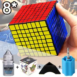 Новые 8x8x8 8,3 см Скорость Magic Cube 4 комплект профессиональный головоломки Neo Cubo Магическая наклейка игрушки для детей взрослых Образование