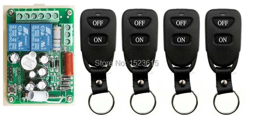 

Learning code AC220V 2CH 10A RF Wireless Remote Control Switch System Transmitter with Two-button Receiver Smart Home Switch