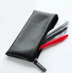 1 шт кожаный пенал простая ручка сумки Для женщин девушки составляют держатель подарок школьный канцелярский подарок