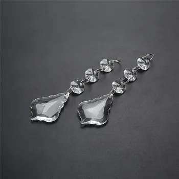 

Glass Crystals Maple Leaf Lamp Lighting Prisms Parts Hanging Chandelier Lighting Part Pendant Drop Home Decor Accessories